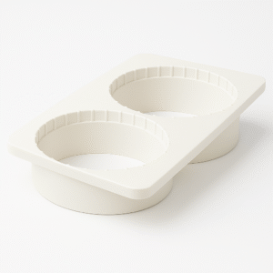 Image de support double à crème glacée, vu de côté